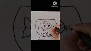 Fish Tank Drawing for kids  #fishdrawing #fishtank #kidsdrawing #kidslessons #shorts #yutubeshorts