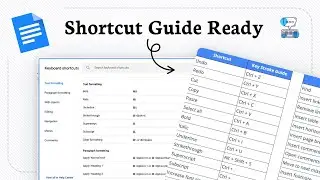 How to find keyboard shortcuts in google docs