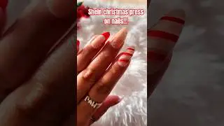 Shein christmas press on's❄️🧑🏼&zwj;🎄 #christmas #trends #cute #girlythings #nails #shein #holiday