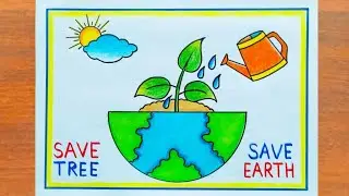 World Nature Conservation Day Drawing / World Nature Conservation Day Poster Drawing Easy Steps