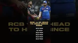 RCB vs MI head to head since 2020 #shorts #ipl #rcb #viratkohli