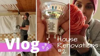 Vlog - House Renovations #2 knitting, saving energy & painting - knittingILove