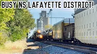 BUSY Morning Railfanning on the NS Lafayette District!