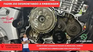 Desmontando embreagem da Fazer 250 que n&atilde;o passa as marchas