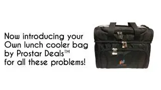 Deluxe Heavy Duty Lunch box cooler bag with padded shoulder strap and double zipper.