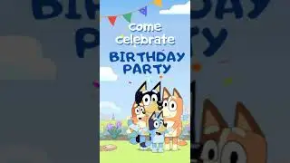 Video Invitation, Bluey Invitation, Birthday party decorations, Personalized invite