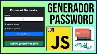 JavaScript: Generador de Contraseñas (Passwords) 🔐 | Claves Aleatorias con HTML, CSS y JavaScript ✅