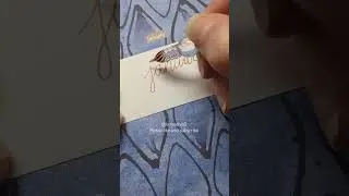 January Gold Ink Glass Pen Lettering