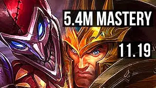 SHACO vs JARVAN IV (JUNGLE) | 5.4M mastery, 1400+ games, 13/2/8, Legendary | EUW Master | v11.19