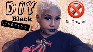 DIY HOMEMADE MATTE LIPSTICK | BLACK | NO CRAYON
