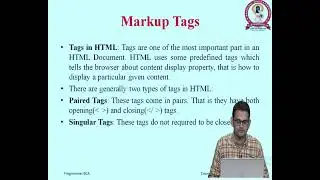 Structure of HTML document and Markup tag