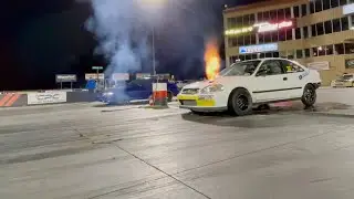 Engines Goes BOOM Trying to RUN 9s [ Turbo J35 V6 Civic ]