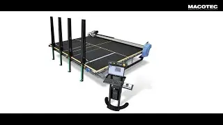 Macotec - MASTER SHAPE 3.7FR - Float Monolithic Automatic Straight & Shaped Glass Cutting Table
