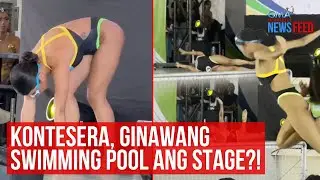 Kontesera, ginawang swimming pool ang stage?! | GMA Integrated Newsfeed