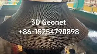 #plasticmesh  #PlasticNet plastic water drainage 3D Geonet machine manufacture. Plastic net extruder