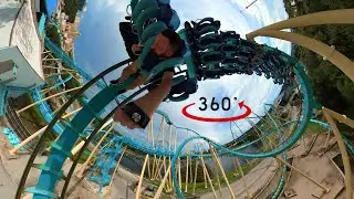Kraken [360&deg; VR] 2021 Front Seat POV - SeaWorld Orlando