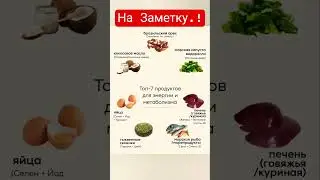 Топ 7 Продуктов для Энергии и Метаболизма..! 7 Best Foods for Energy & Metabolism