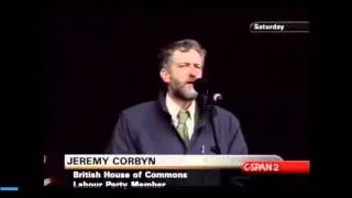 Jeremy Corbyn speaking at biggest protest in UK history against Iraq war