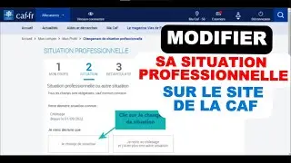 D&eacute;marches CAF comment modifier sa situation professionnelle #caf #adm #tuto #tutoriel