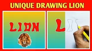 Unique LION Lettering Design | Creative Hand Drawn Art Tutorial
