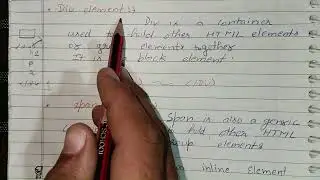 Lec-3 | HTML Basics: Inline & Block Elements, Div, Span, HR, Sub & Sup Tags (Theory + Practical)