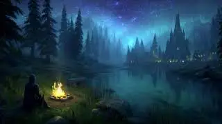 Fantasy Music for Studying and Relaxation | Rest With Strider | Fire Ambience
