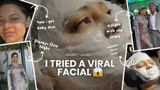 A NIGHT OUT | i tried one of the most viral facials to get baby soft skin 🧖🏻‍♀️ + Disney+ GRWM ✨