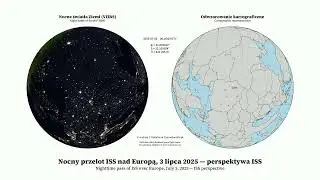 ISS night-time pass over Europe during IGNIS mission, 2025-07-03