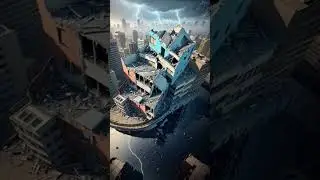 Normal vs POST-APOCALYPTIC Sydney by AI #shorts #sydney #ai #fyp