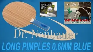 TABLE TENNIS LONG PIMPLES DESPERADO RELOADED 0.6MM BLUE MATADOR OFF- DR. NEUBAUER LG TT STORY