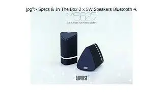 Special Discount on August MS625   Portable Dual Bluetooth Speakers   Wireless Stereo Speakers