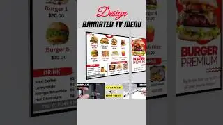 Design Restaurant Menu Display, Animated Tv Menu Screens
