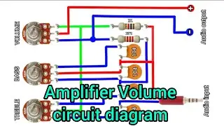 Amplifier Volume control circuit diagram #khairunelectronicsbd #amplifier