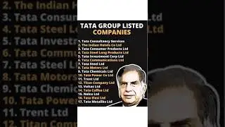 All TATA Group Listed Companies List