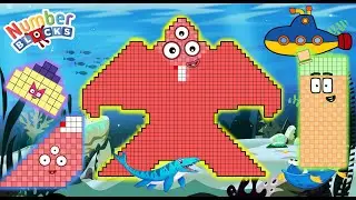 Numberblocks Puzzle Tetris Game 1111 ASMR UNDERSEA Fanmade Animation
