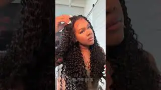 This wig has me in a chokehold rn😍Half wig 3 in 1 Water Wave wig#curlymehair #wigs #halfwig #fyp