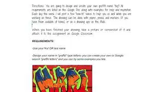 Graffiti Name &ldquo;Tag&rdquo; Project Explanation