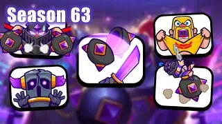 ALL Season 63 Emotes In Clash Royale! | Fight Night Season Emotes!