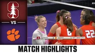 Stanford vs. Clemson Match Highlights | 2025 ACC Volleyball
