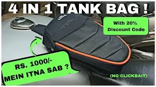 GODS Taur 4 in 1 Bag | Cheapest & Smallest Tank Bag For My Royal Enfield | With 20% Discount Code ⚡