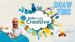 Kidscoast At Home | How to Draw a Camp Fire