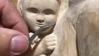 Talla  de madera, de Virgen y Niño.
