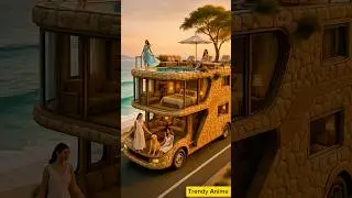 Futuristic Motorhome Road Trip With a Pool #vanlifediaries  #PoolOnWheels #BeachRoadTrip #vanlifers