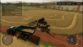 Farming Simulator 22 colhendo trigo na fazenda Angler