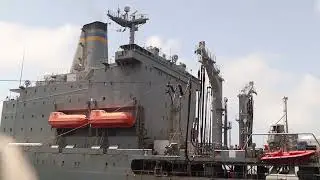 USS Daniel Inouye conducts a Replenishment-at-Sea in CENTCOM