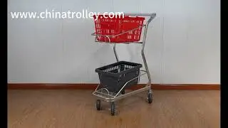 Cheap Shopping Trolleys Storage Shopping Basket Trolley With Printing Logo