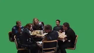Avengers Eating Shawarma Green Screen