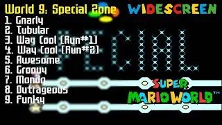 Super Mario World (SNES|Widescreen) (100%) (9|9) / World 9: Special Zone [16:9/4K@60]