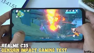 Realme C35 Genshin Impact Gaming test | Unisoc T616