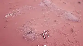 Unreal drone footage of desert picnic in Wadi Rum Camp and Tours